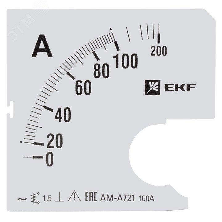 Шкала сменная для A721 100/5А-1,5 PROxima s-a721-100 EKF - превью 2