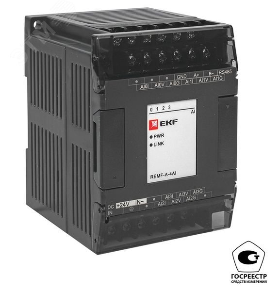 Изображение товара Модуль аналогового ввода REMF 4 PRO-Logic с поверкой EKF