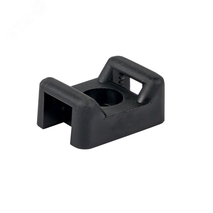 Изображение товара Площадка под хомуты 22x16 с монтажным отверстием М4 PROxima Черная (100шт)