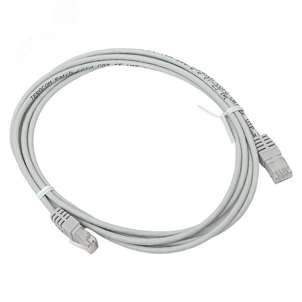 Изображение товара Патч-корд TERACOM Cat.5E 2м неэкранированный UTP серый