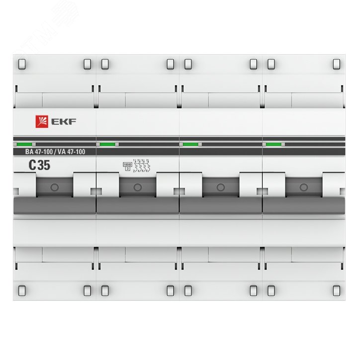 Автоматический выключатель ВА 47-100 4P 35А (C) 10kA PROxima mcb47100-4-35C-pro EKF - превью 2