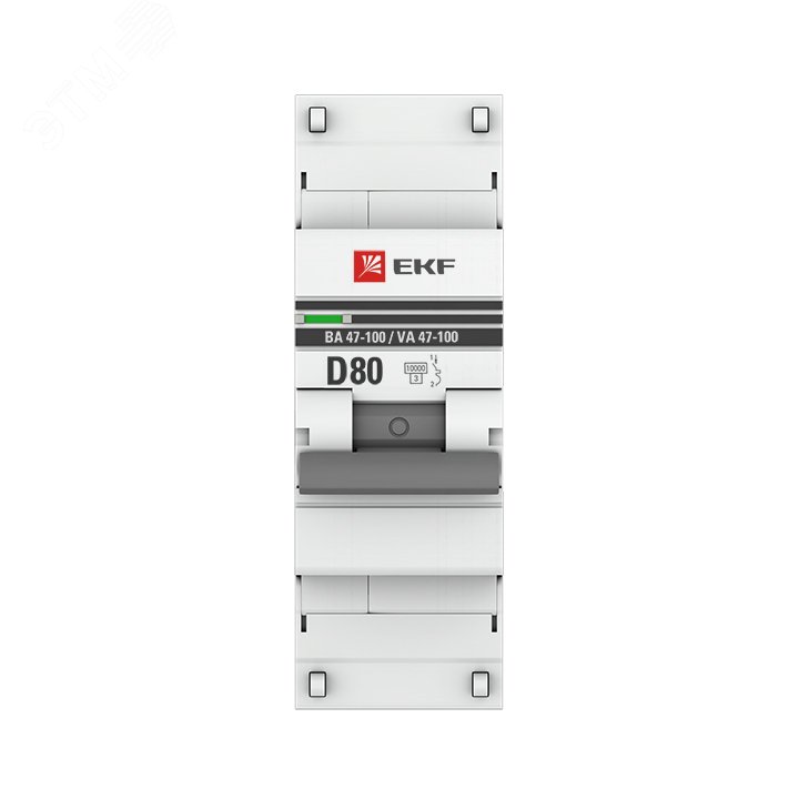Автоматический выключатель ВА 47-100 1P 80А (D) 10kA PROxima mcb47100-1-80D-pro EKF - превью 3