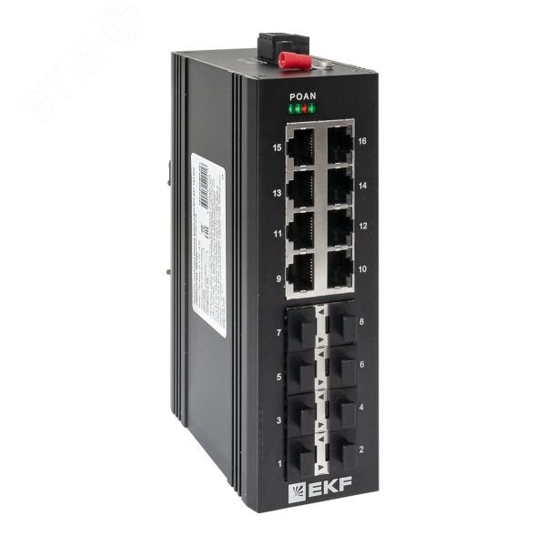 Изображение товара Промышленный неуправляемый коммутатор EKF TSX-U-8GX/SFP-8GT Изображение товара Промышленный неуправляемый коммутатор EKF TSX-U-8GX/SFP-8GT