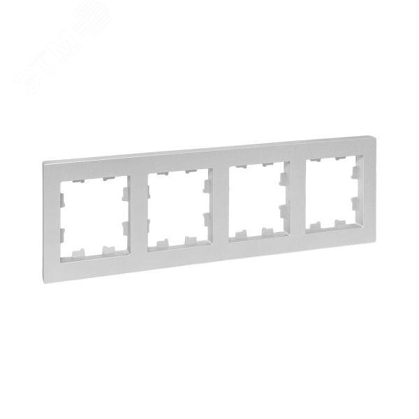 Изображение товара Эпика Рамка 4-местная алюминий пластик EKF