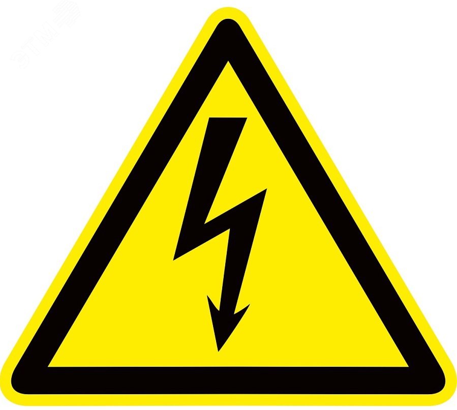Знак пластик ''Опасность поражения электрическим током (Молния)'' W08 (150х150мм) pn-1-02 EKF - превью