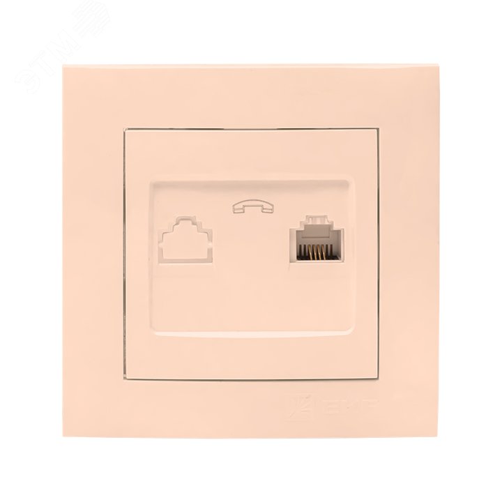 Изображение товара Валенсия розетка телефонная RG-11 1-местная кремовая (шт)