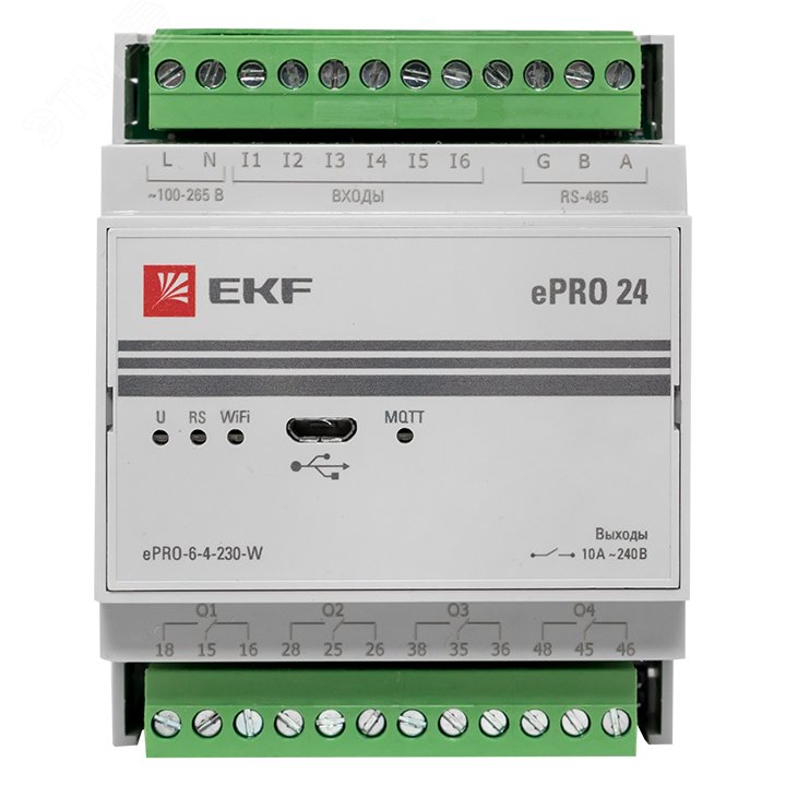 Модуль базовый ePRO удаленного управления 6вх/4вых 230В WiFi PROxima ePRO-6-4-230-W EKF - превью 3