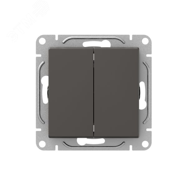 Изображение товара Механизм выключателя. двухклавишный. проходной. мокко Эпика EKF (шт)