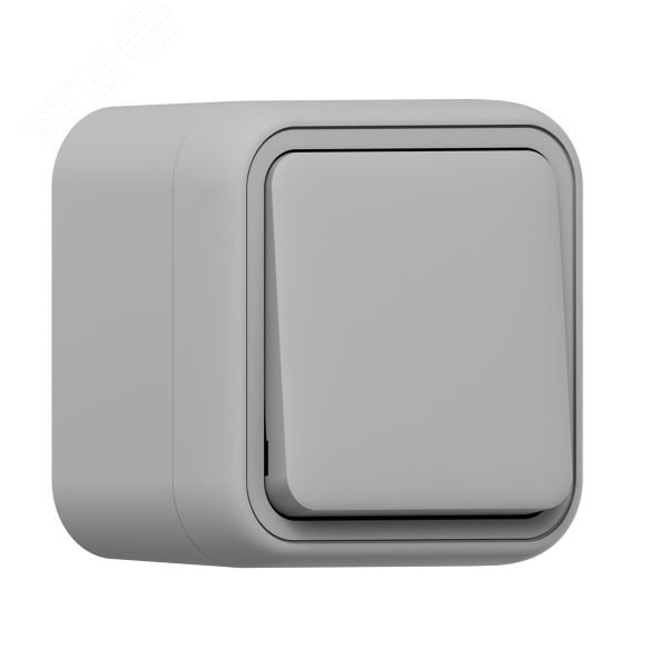 Изображение товара Выключатель, одноклавишный, проходной ОП, автоматические клеммы серый, Бронто EKF (шт)