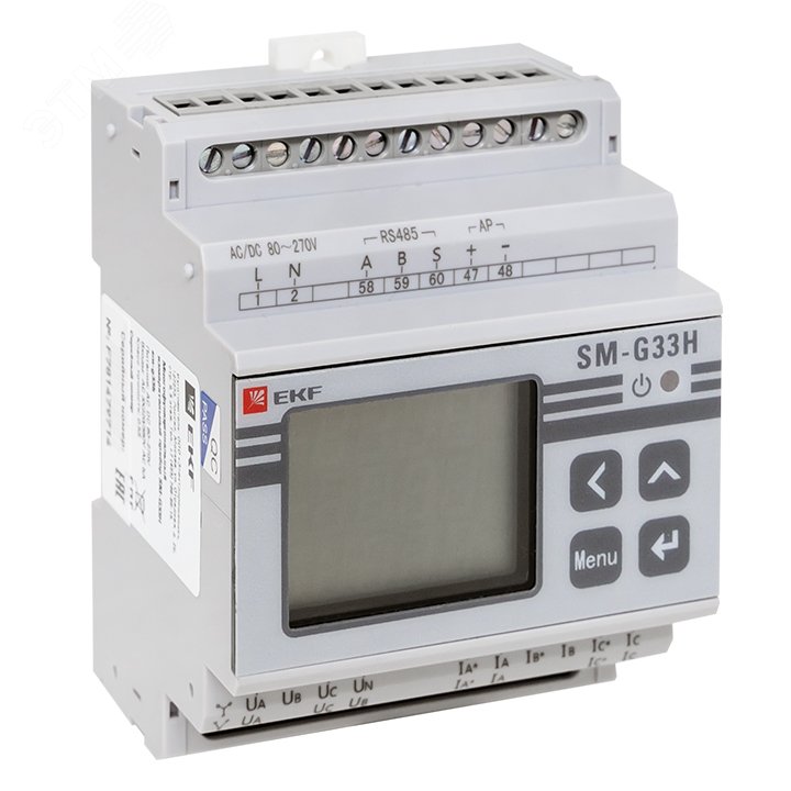 Прибор измерительный многофункциональный G33H с жидкокристалическим дисплеем на DIN-рейку sm-g33h EKF - превью 2