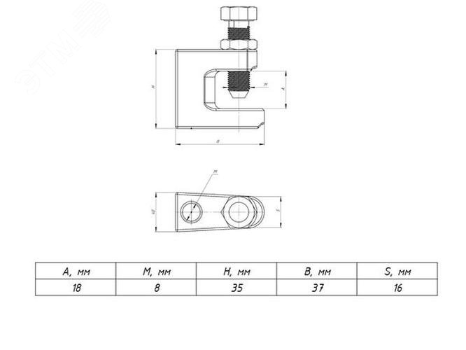 Струбцина монтажная М8 SM8 EKF - превью 3