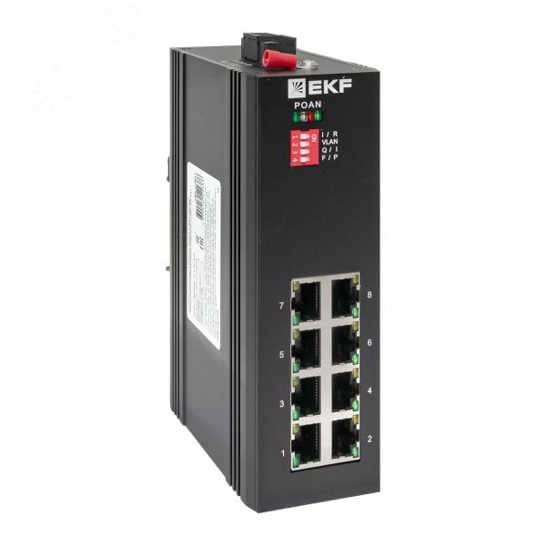 Изображение товара Коммутатор EKF TSX-U-8GT 8х1000/100/10Base-T(X) DIN-рейка