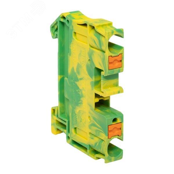 Изображение товара EKF клемма заземления Push-in PIT-6-pe 2 контакта 0,5-6 мм2 желто-зеленый