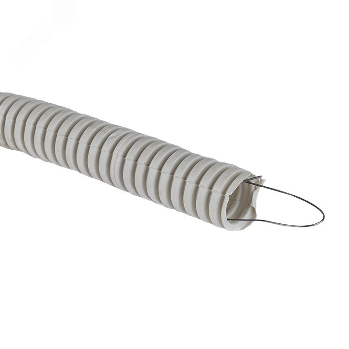 Труба гибкая 20мм с протяжкой серая (100м) Plast tg-z-20 EKF - превью 2