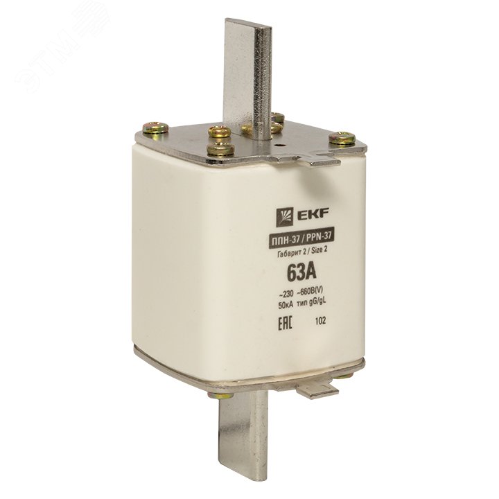 Изображение товара Вставка плавкая ППН-37 400/63А габарит 2 PROxima (шт)