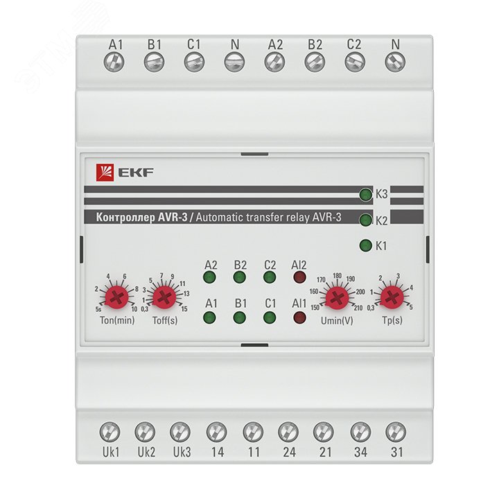 Контроллер АВР на 2 ввода с секционированием AVR-3 PROxima rel-avr-3 EKF - превью 3
