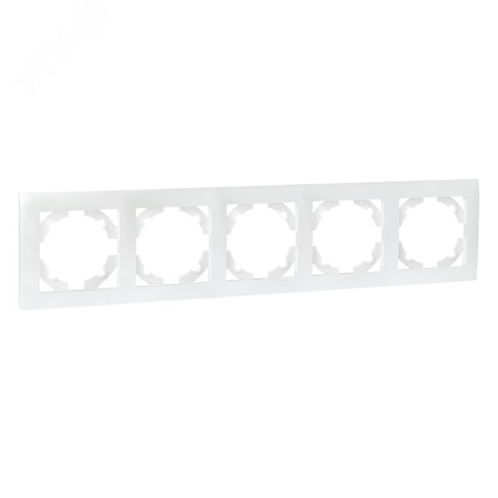 Изображение товара Рамка 5-местная Валенсия жемчуг EKF для электроустановочных изделий