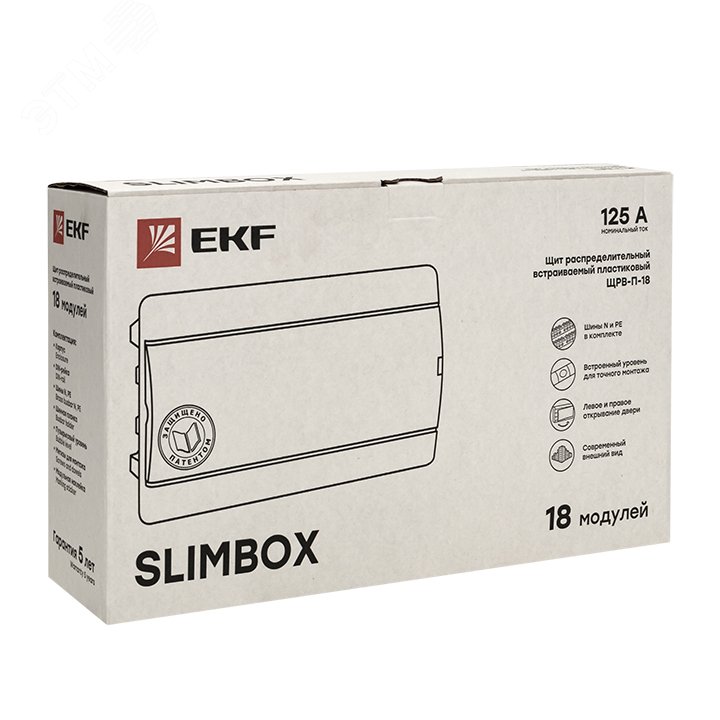 Щит распределительный ЩРВ-П-18 SlimBox белая дверца IP41 PROxima sb-v-18w EKF - превью 2