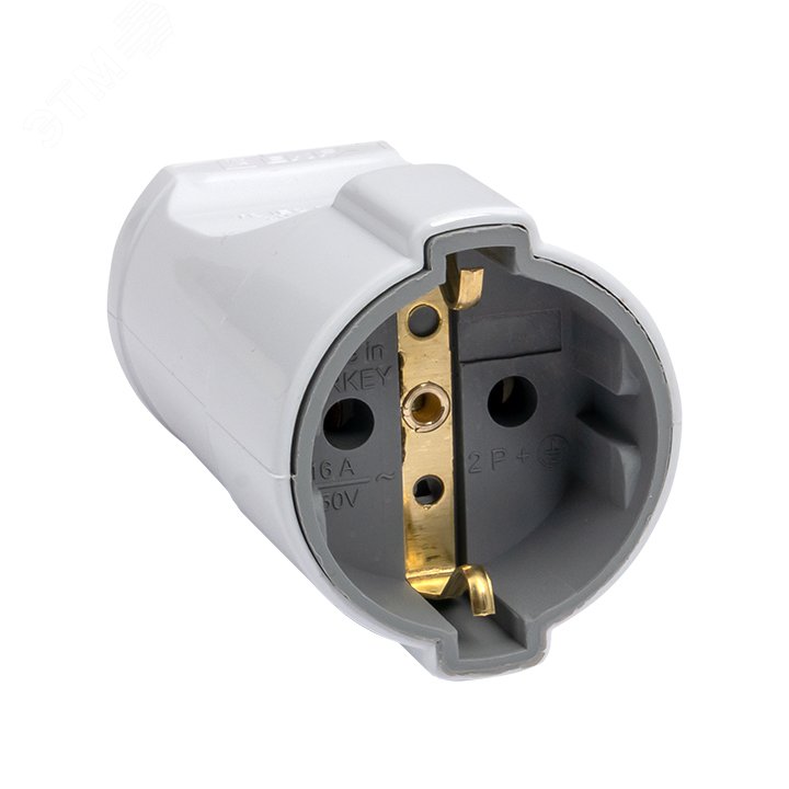 Изображение товара Штепсельное гнездо с заземлением белое 16А 250 В Proxima