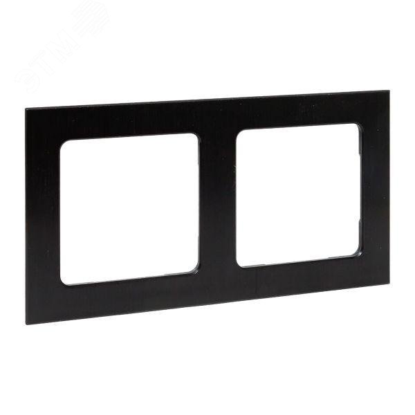 Изображение товара Стокгольм 2-местная металлическая рамка черная EKF серия Стокгольм