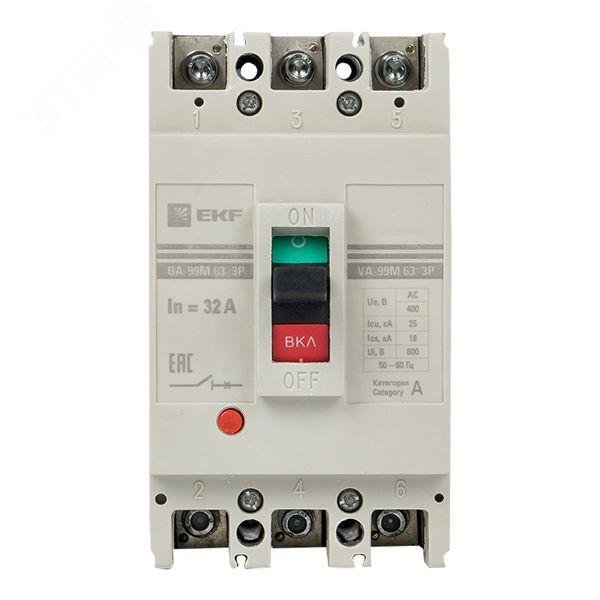 Изображение товара Автоматический выключатель ВА-99М 32А 20кА трехполюсный EKF