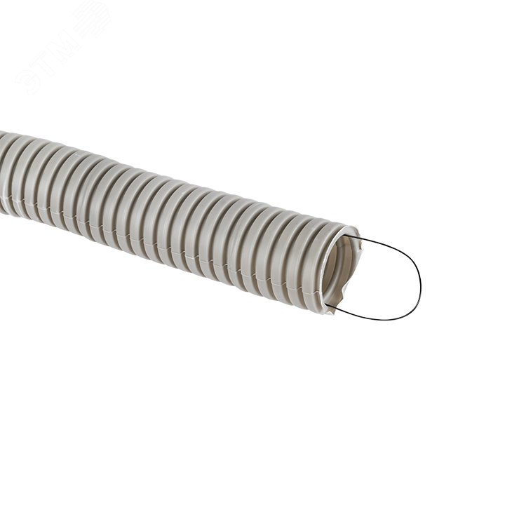 Труба гибкая 32мм с протяжкой серая (50м) Plast tg-z-32 EKF - превью 2