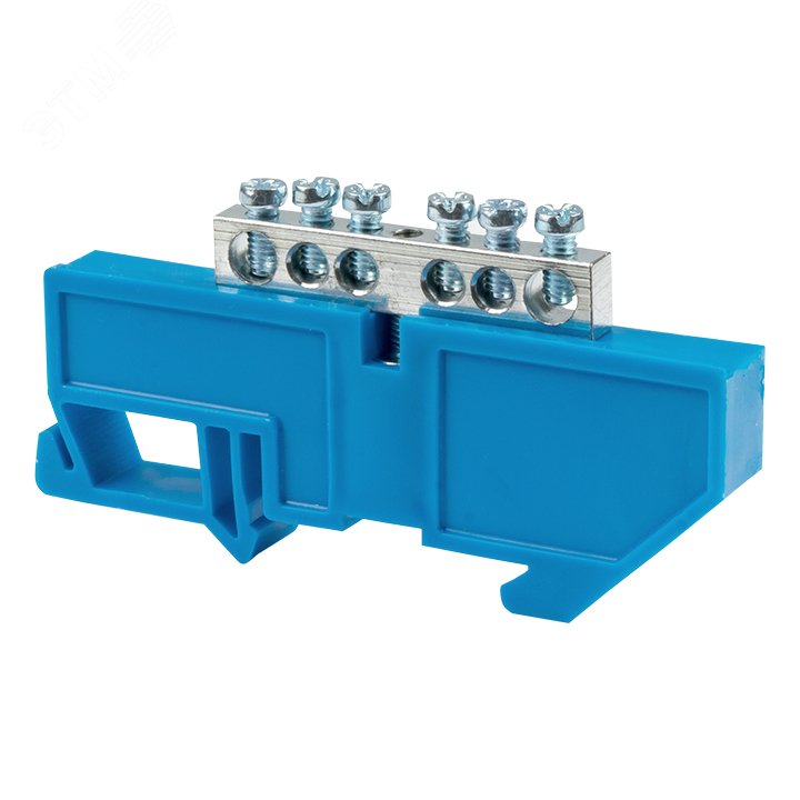 Изображение товара Шина нулевая 6 отв. 9мм изолятор на DIN-рейку EKF