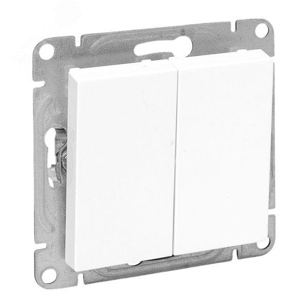 Изображение товара Двухклавишный выключатель EKF Эпика белый