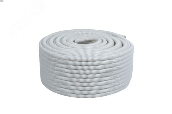 Изображение товара Труба гофр.ПВХ Plast с зондом d25мм (50м) белая (м) Изображение товара Труба гофр.ПВХ Plast с зондом d25мм (50м) белая (м)