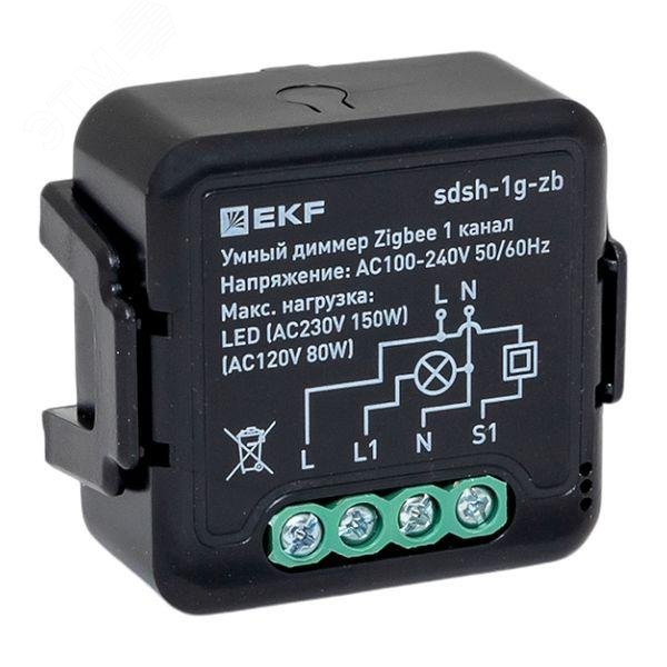 Изображение товара Умный диммер в подрозетник 1-канальный Zigbee EKF Connect Select (шт)