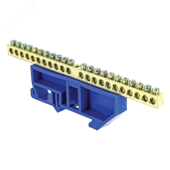 Изображение товара Шина нулевая N 63.22 изолятор на DIN-рейку (латунь) (шт)