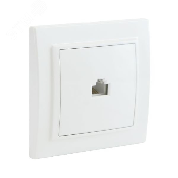 Изображение товара Розетка RJ45 Минск EKF 1-местная белая для Ethernet Cat.5e Изображение товара Розетка RJ45 Минск EKF 1-местная белая для Ethernet Cat.5e