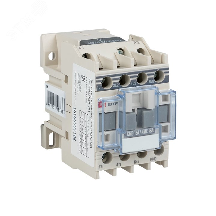 Изображение товара Пускатель магнитный КМЭ 18А катушка управления 380В АС малогабаритный 1NO (шт)