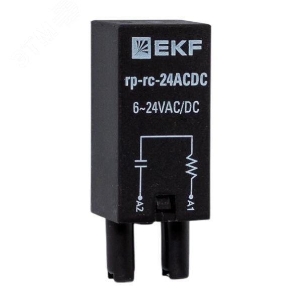 Изображение товара Защитный модуль RC 6-24В AC/DC для промежуточных реле EKF
