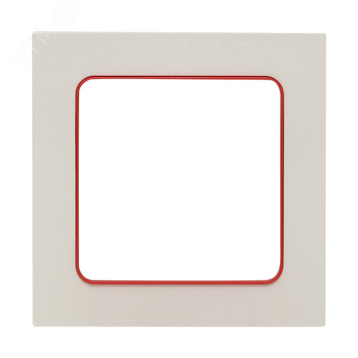 Стокгольм Рамка 1-местная белая с линией цвета красный EXM-G-304-20 EKF - превью 2