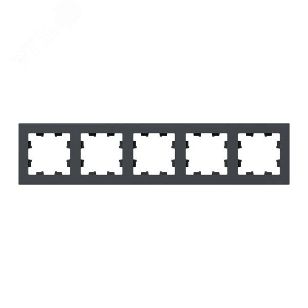 Изображение товара Рамка 5-местная графит Эпика EKF прочный пластик ультрафиолет стойкий