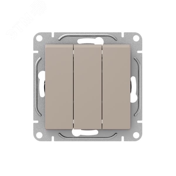 Изображение товара Механизм выключателя. трёхклавишный. кремовый Эпика EKF (шт)