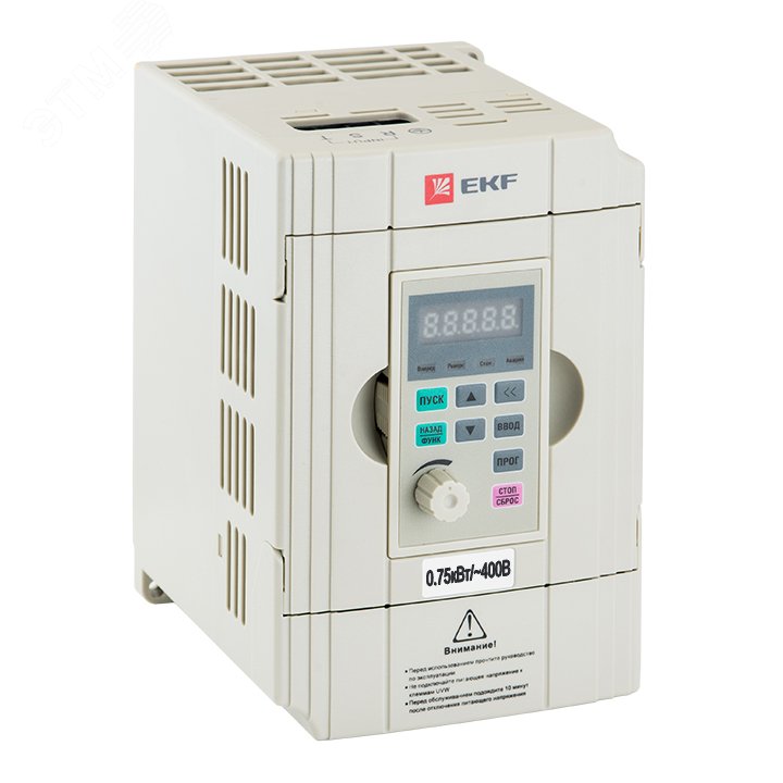 Преобразователь частоты 0.75/1.5кВт 3х400В VECTOR-100 VT100-0R7-3B EKF - превью 2