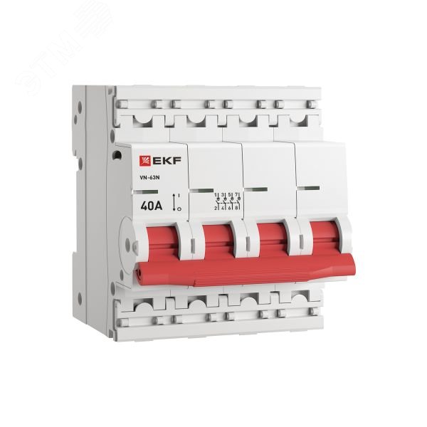 Изображение товара Выключатель нагрузки 4P 40А ВН-63N EKF PROXIMA для автоматизации электросетей