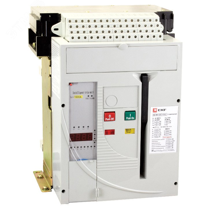 Выключатель автоматический ВА-450 1600/1600А 3P 55кА стационарный mccb450-1600-1600 EKF - превью 2