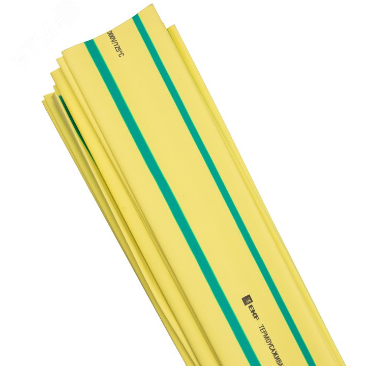 Трубка термоусаживаемая ТУТ нг 20/10 желто-зеленая в отрезках по 1м PROxima tut-20-yg-1m EKF - превью 2