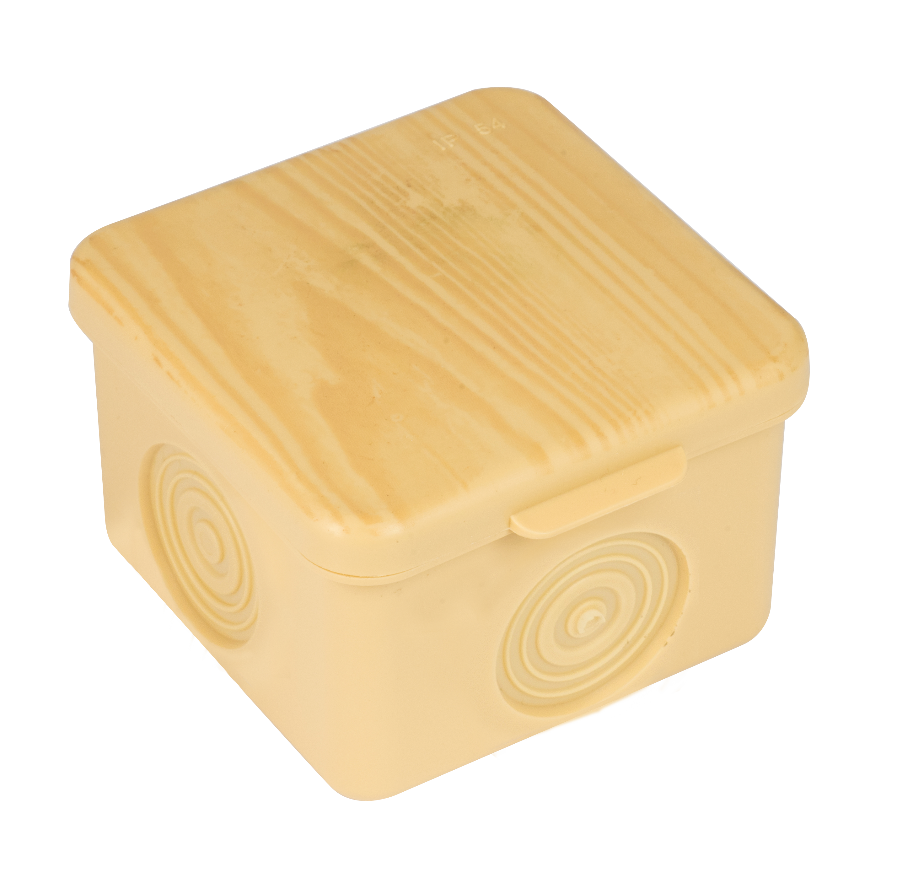 Коробка распаячная КМР-030-037 пылевлагозащищенная без мембранных вводов (73х73х49) светлое дерево PROxima