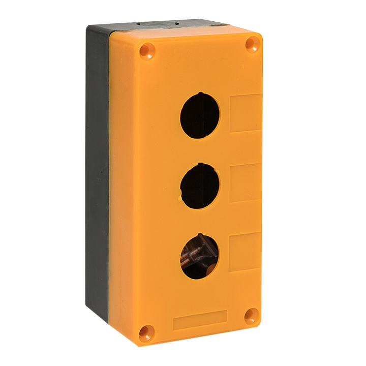 Корпус КП103 пластиковый 3 кнопки желтый