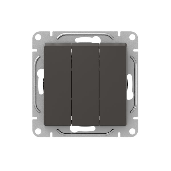 Механизм выключателя. трёхклавишный. мокко Эпика EKF