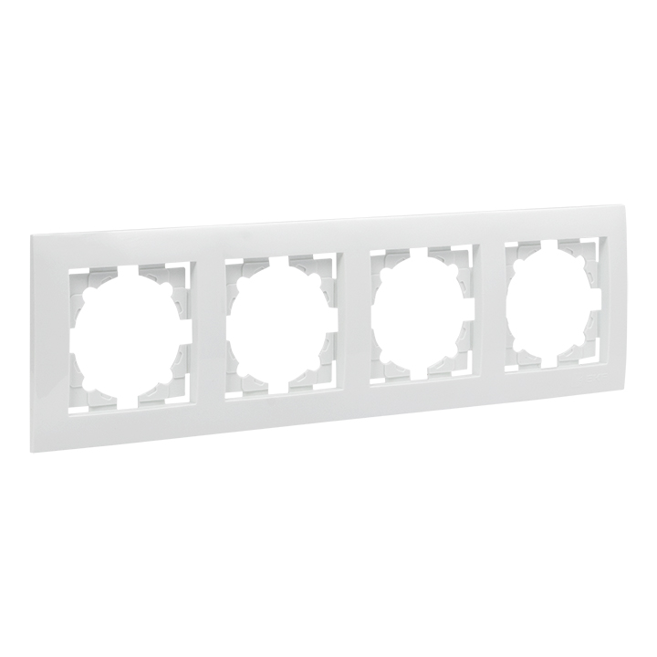 Валенсия рамка 4-местная белая