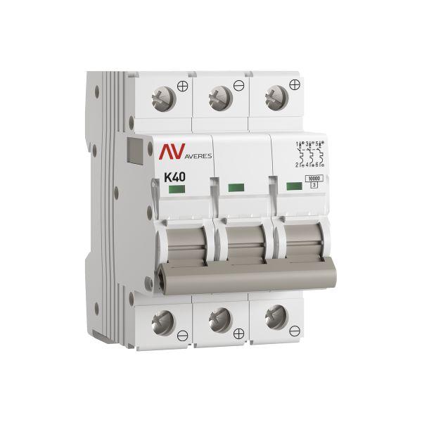 Выключатель автоматический AV-10 DC 3P 40A (K) 10kA AVERES