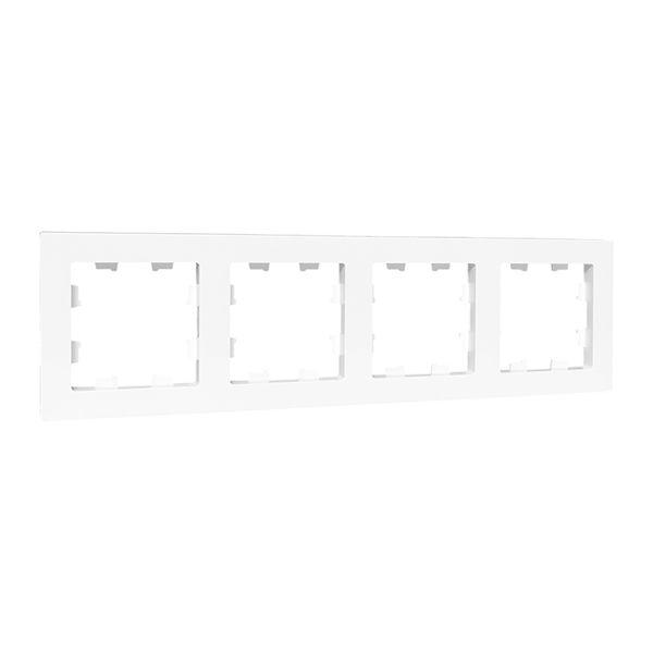 Эпика Рамка 4-местная белый пластик EKF