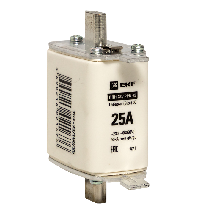 Вставка плавкая ППН-33 160/25А габарит 00