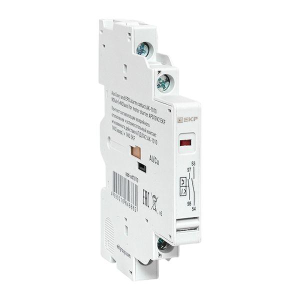 Контакт сигнализации аварийного отключения + вспомогательный контакт мгновенного действия АПД/GV2 АК-1010 1НО (авар.) + 1НО EKF