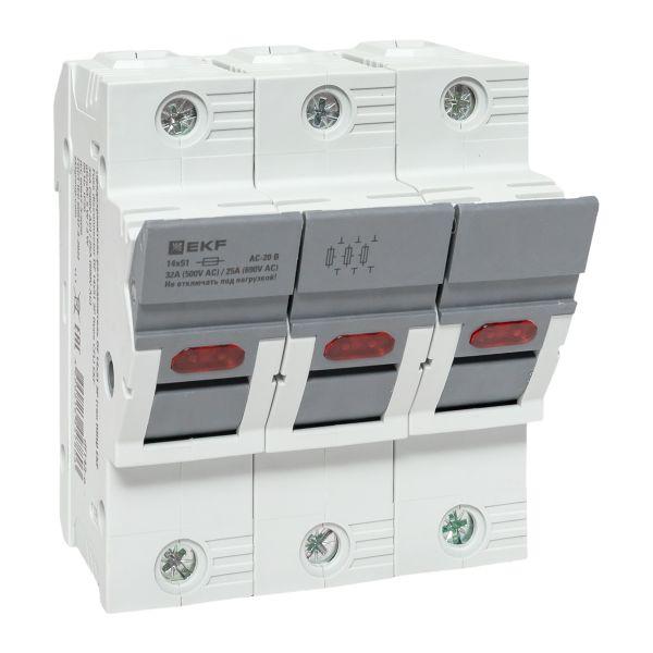 Предохранитель-разъединитель DF 14х51 3Р (тип ПВЦ)